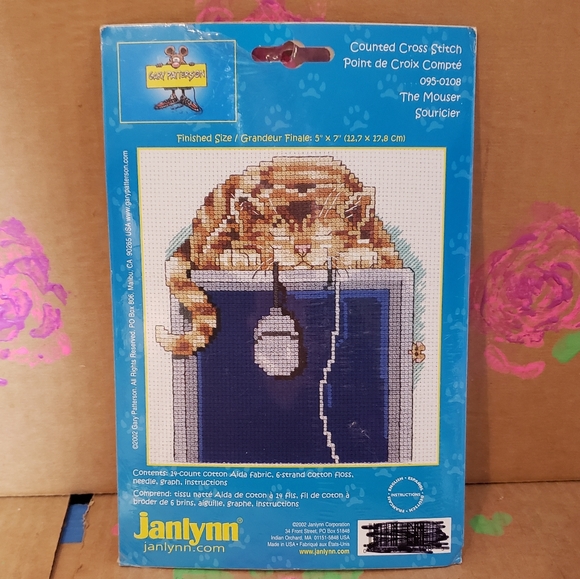 JANLYNN THE MOUSER COUNTED CROSS STITCH PATTERN 095-0108 - Picture 2 of 5